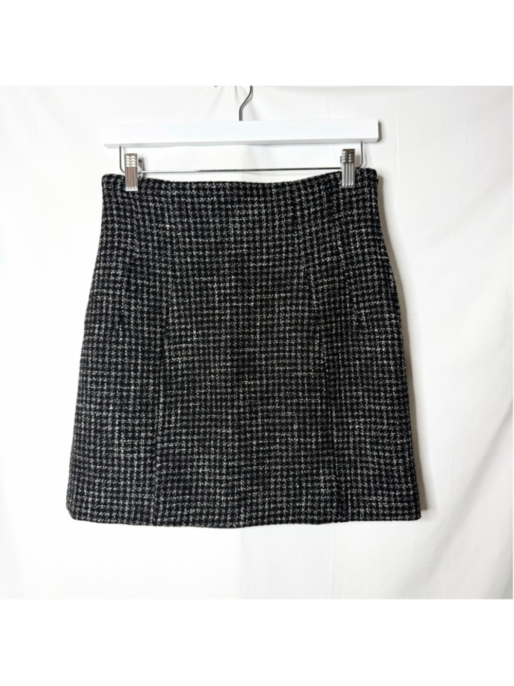 Women's & Other Stories Black White Tweed Mini Skirt Size 6 NEW with tags